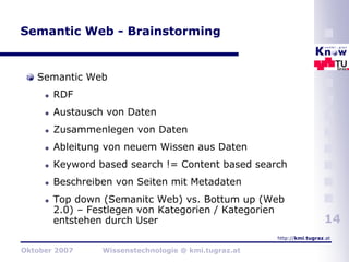 Wissenstechnologie 2007 - I