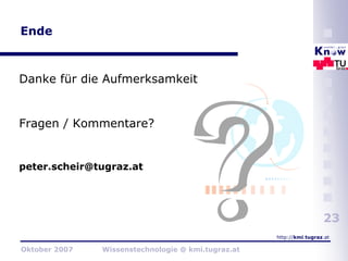 Wissenstechnologie 2007 - I