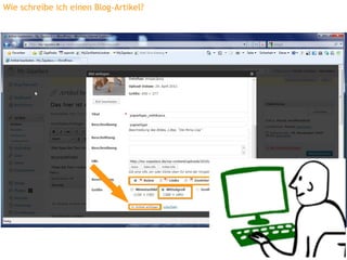 Wie schreibe ich einen Blog-Artikel?
 