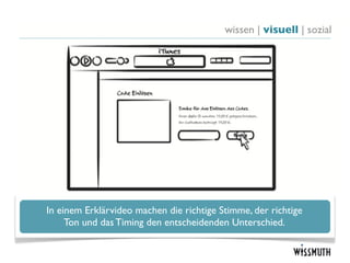 wissen | visuell | sozial




In einem Erklärvideo machen die richtige Stimme, der richtige
     Ton und das Timing den entscheidenden Unterschied.
 