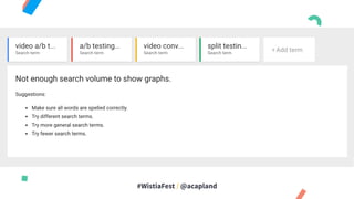 #WistiaFest / @acapland
 