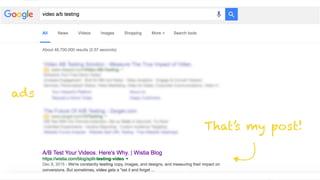 SCREEN SHOT OF MY
TALK
#WistiaFest / @acapland
That’s my post!
ads
 