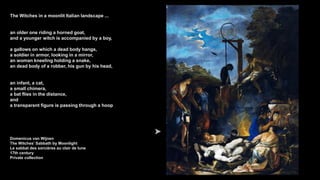witches with erotic undertones ...
naked witches on the Sabbath, around a cauldron
from which flames emerge in the shape o...