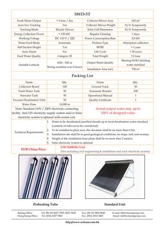 Witeam Solar Desalination System | PDF
