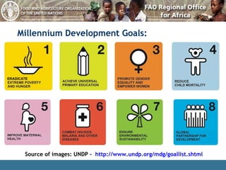 Millennium Development Goals: Source of images: UNDP -  http://www.undp.org/mdg/goallist.shtml 