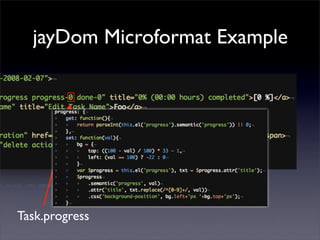jayDom Microformat Example




Task.progress
