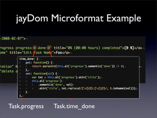 jayDom Microformat Example




Task.progress   Task.time_done