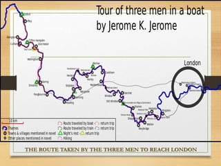 THE ROUTE TAKEN BY THE THREE MEN TO REACH LONDON
 