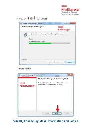 โดย นายวิทวัฒน์ ณ วรรณมา

7. รอ....กาลังติดตั้งโปรแกรม




8. คลิก Finish
 