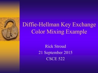 Diffie-Hellman Key Exchange
Color Mixing Example
Rick Stroud
21 September 2015
CSCE 522
 