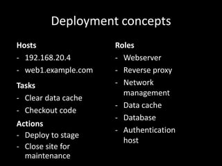 Deployment conceptsRolesWebserver