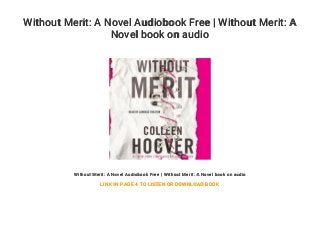 without merit book without merit book