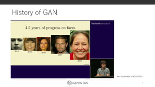 History of GAN
Ian Goodfellow in ICLR 2019.
5
 