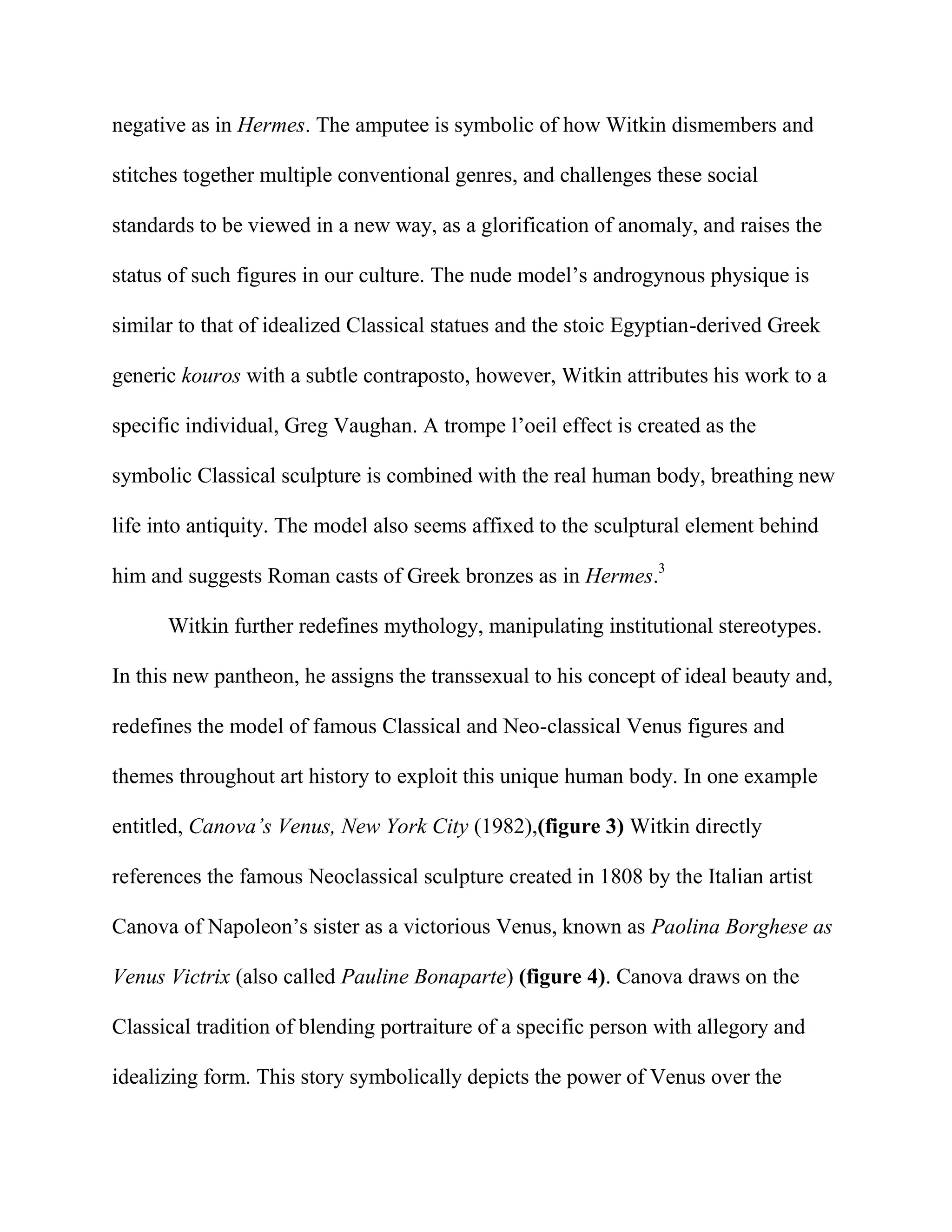 Sublimating the Tableau of Joel-Peter Witkin