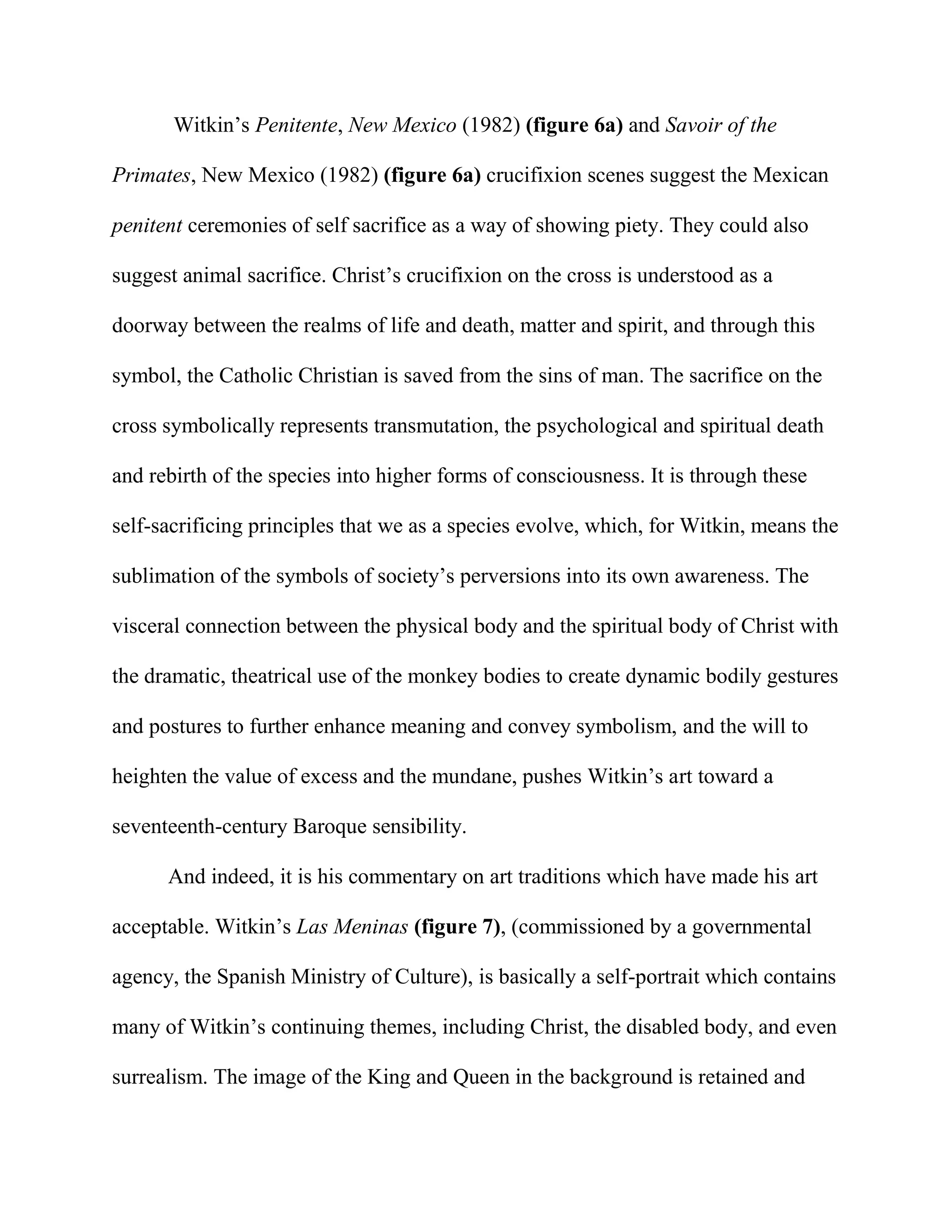 Sublimating the Tableau of Joel-Peter Witkin