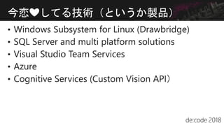 今恋❤️してる技術（というか製品）
 