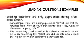 WITNESSES-COMPETENCE AND EXAMINATION.pptx