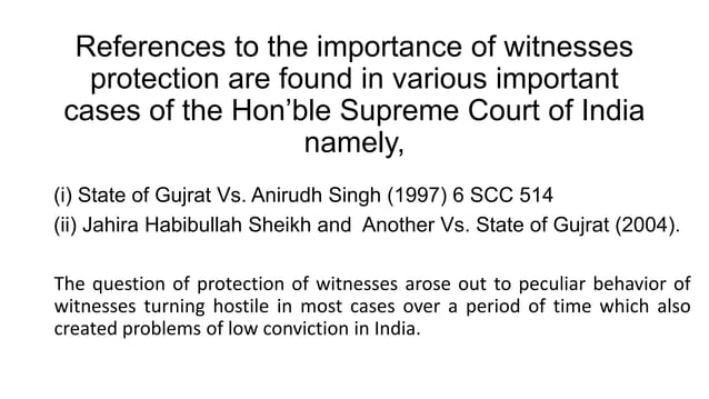 WITNESS PROTECTION SCHEME, 2018 | PPT