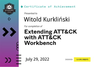 Witold Kurkliński
July 29, 2022
 