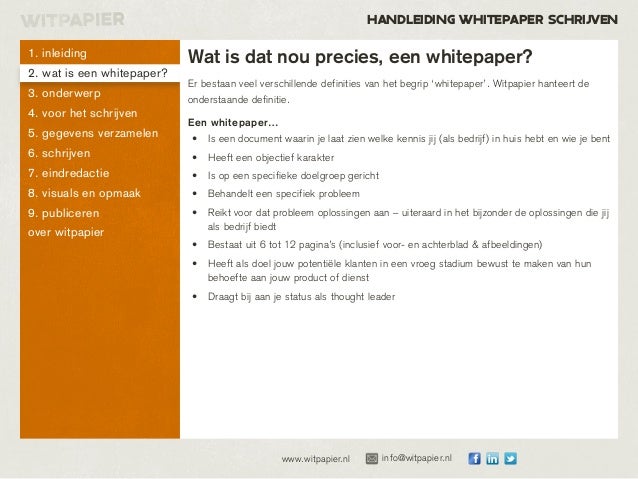 Handleiding whitepaper schrijven