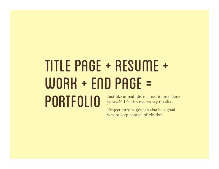 portfolio first page