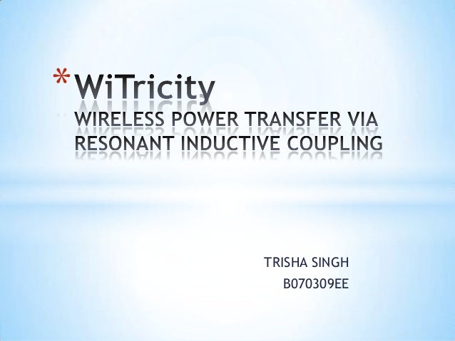 witricity ppt presentation