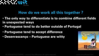Portuguese© 2009 WIT-SOFTWARE – witness the difference. All rights reserved.www.wit-software.com
