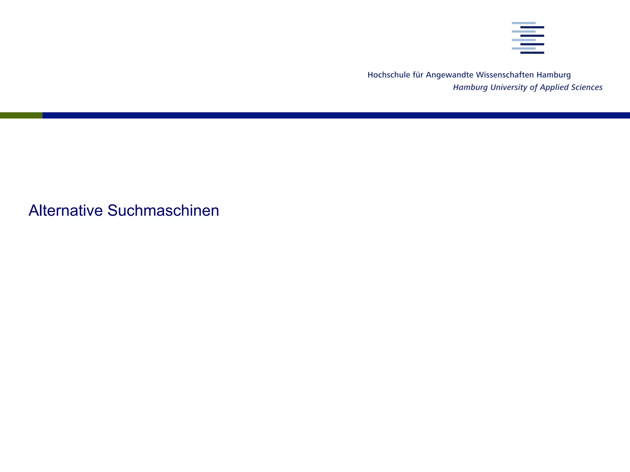 Alternative Suchmaschinen
 