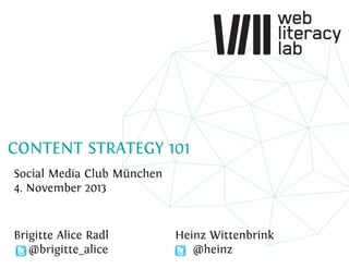 Content-Strategy 101 - Heinz Wittenbrink