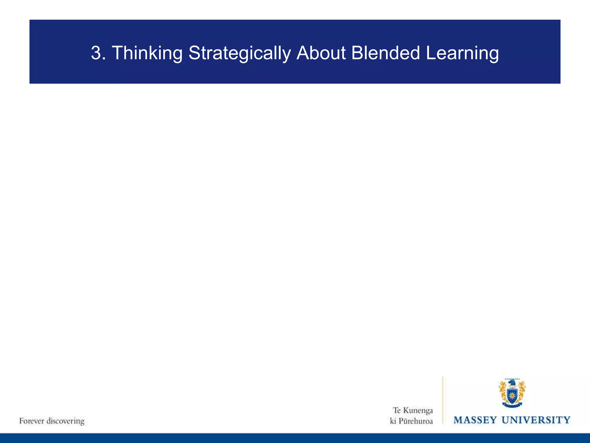 3. Thinking Strategically About Blended Learning 