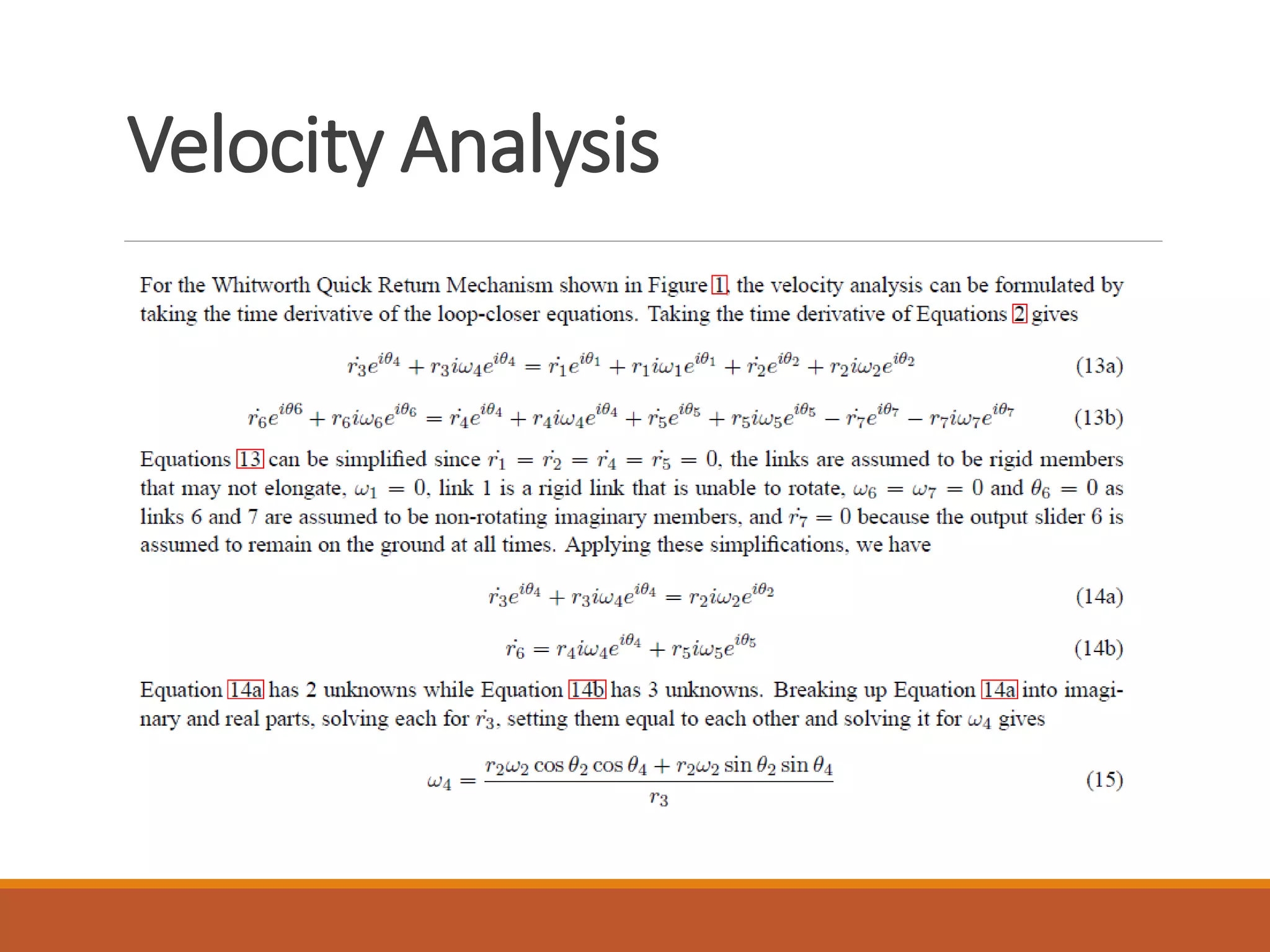 Velocity Analysis
 