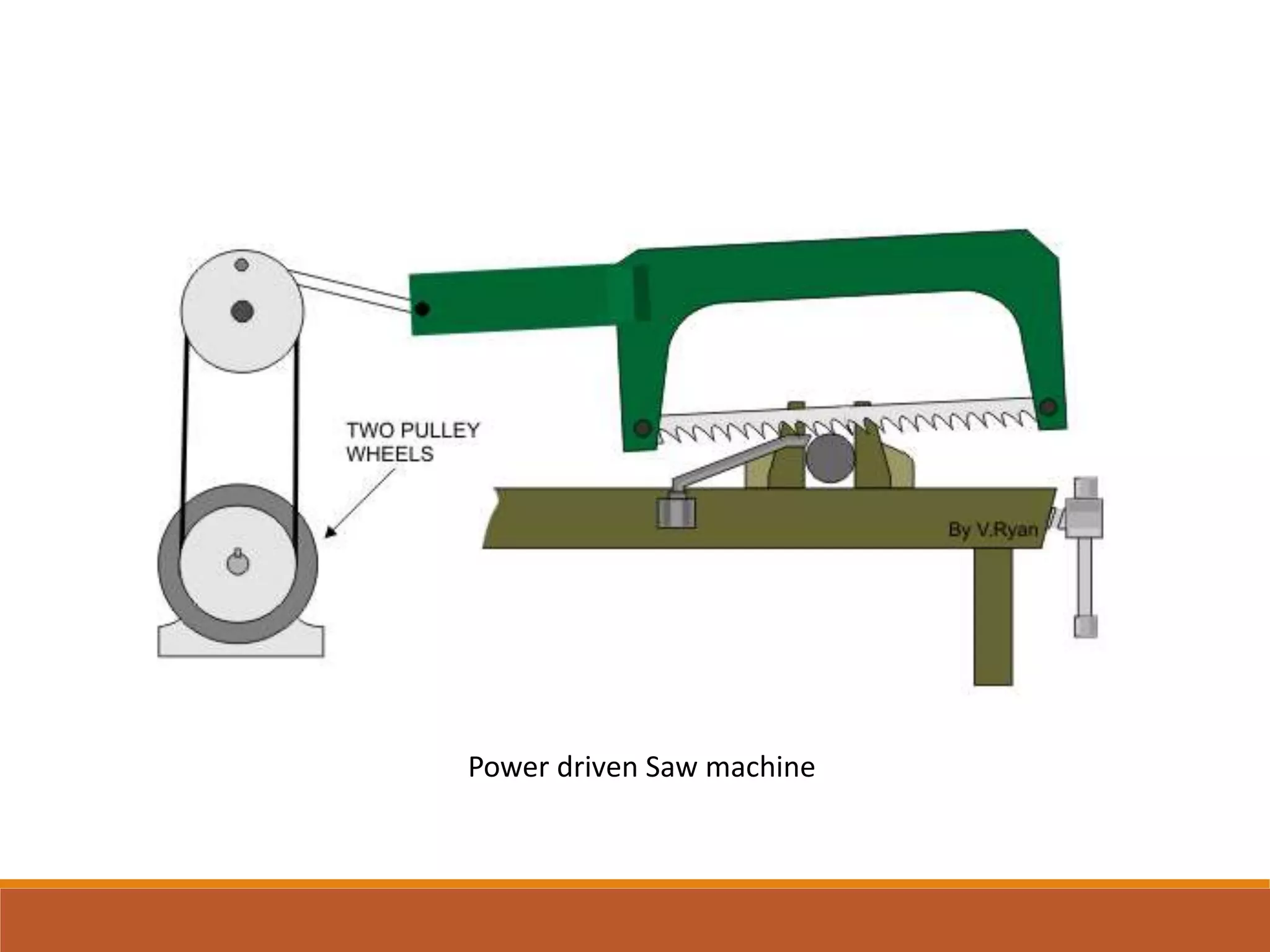 Power driven Saw machine
 