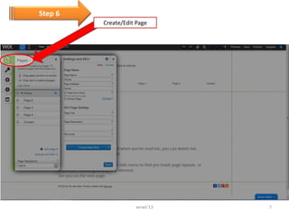 Step 6
Create/Edit Page

wnws'13

7

 
