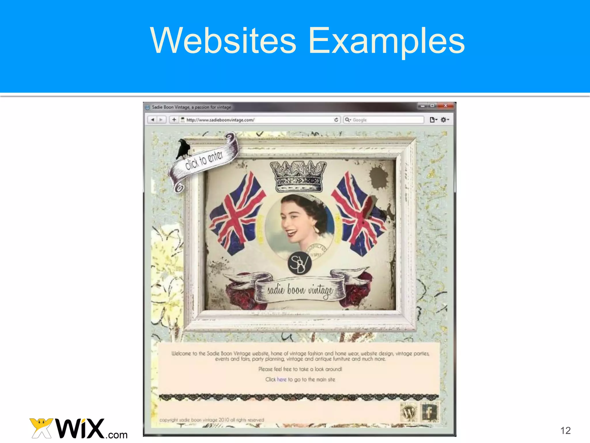 Websites Examples




                    12
 