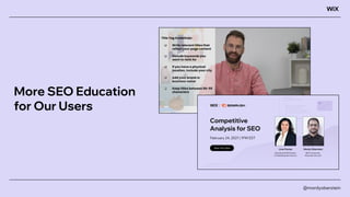 More SEO Education
for Our Users
@mordyoberstein
 
