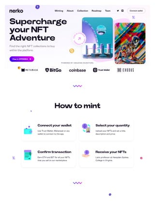 Modern NFT landing Page Design By Wix Landing and Editor X Builder - ⭐50% OFF⭐