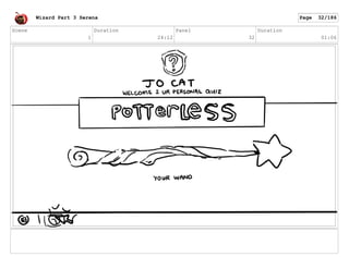 Scene
1
Duration
24:12
Panel
32
Duration
01:06
Wizard Part 3 Serena Page 32/186
 