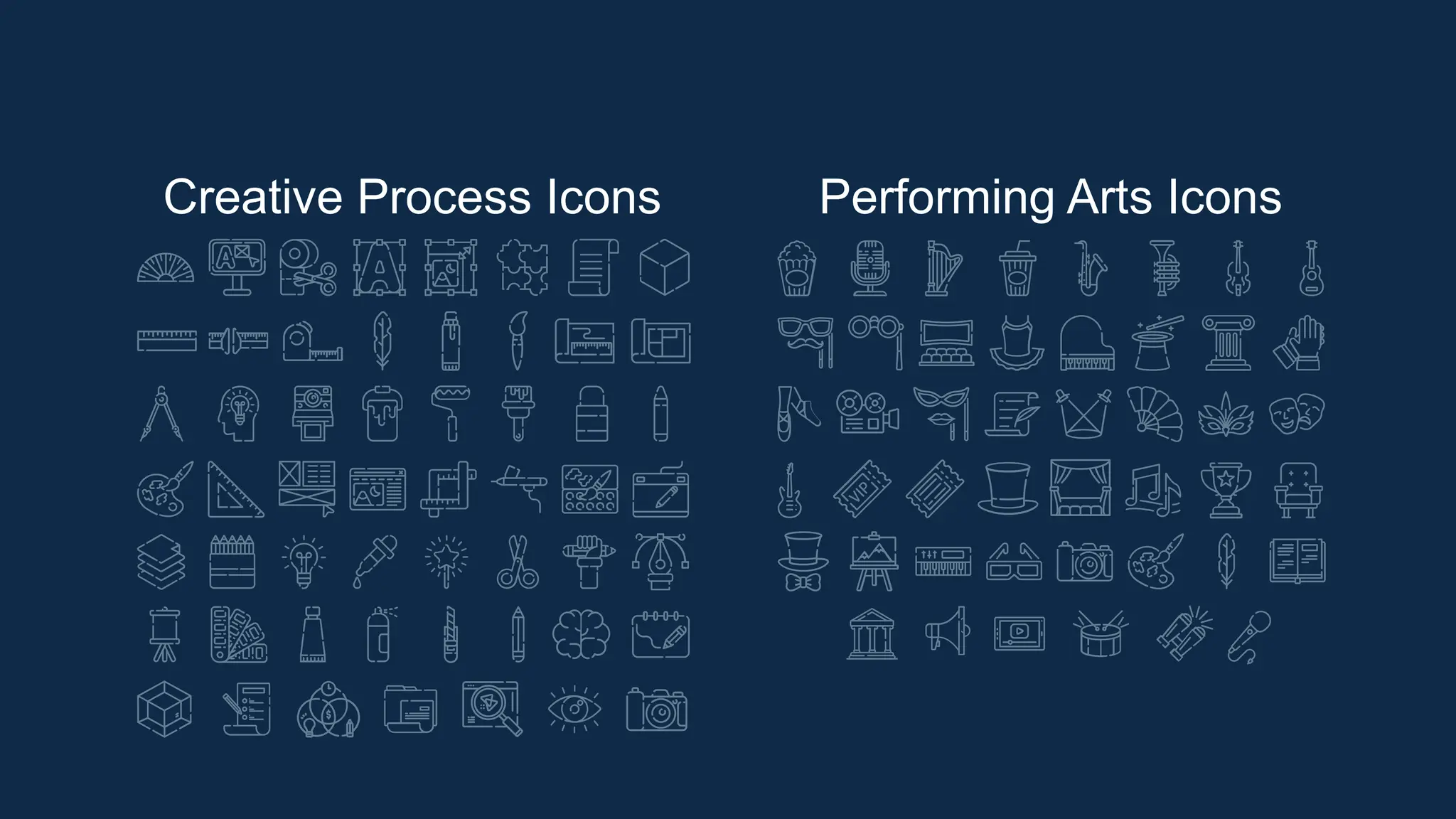 Creative Process Icons Performing Arts Icons
 