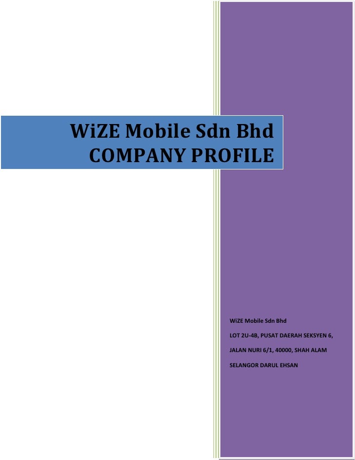 WiZE Mobile Company Profile