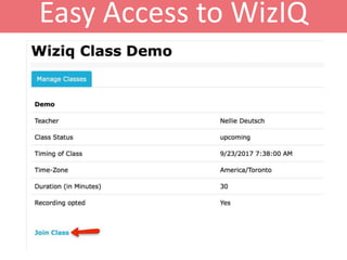 Easy Access to WizIQ
 