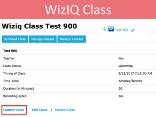WizIQ Class
 