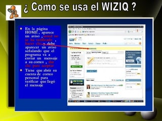 ¿ Como se usa el WIZIQ ? 