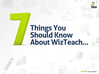 Things You
Should Know
About WizTeach...
 