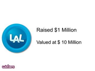 Raised $1 Million
Valued at $ 10 Million

 