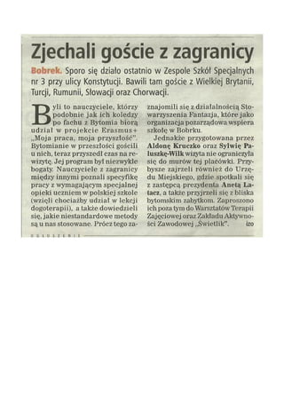 The article in the local newspaper "Życie Bytomskie" 