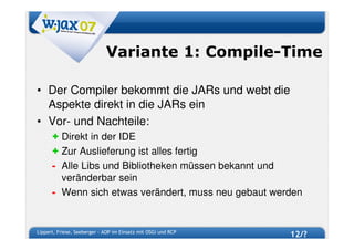 W-JAX 07 - AOP im Einsatz mit OSGi und RCP