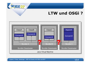 W-JAX 07 - AOP im Einsatz mit OSGi und RCP