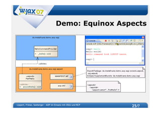 W-JAX 07 - AOP im Einsatz mit OSGi und RCP