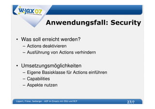 W-JAX 07 - AOP im Einsatz mit OSGi und RCP