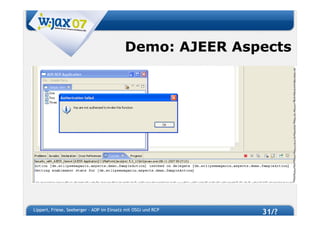 W-JAX 07 - AOP im Einsatz mit OSGi und RCP